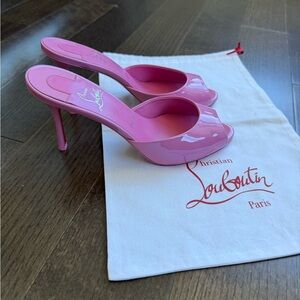 Christian Louboutin Me Dolly 85mm Patent Leather in Pink Sz 38